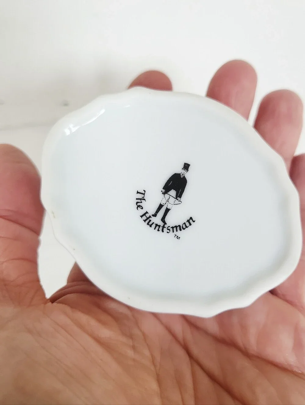 Vintage J.F. Herring Son Equestrian Fox Hunt Bone China Trinket Box The Huntsman